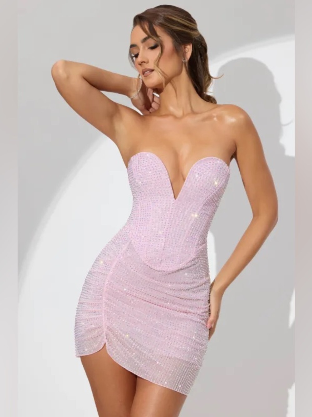 BNWT Oh Polly Strapless Embellished Dress